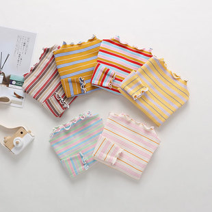 Осенний детский базовый приятный телу хлопковый лонгслив