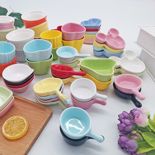 Керамическая маленькая посуда для домашнего использования, ручка, оптовые продажи